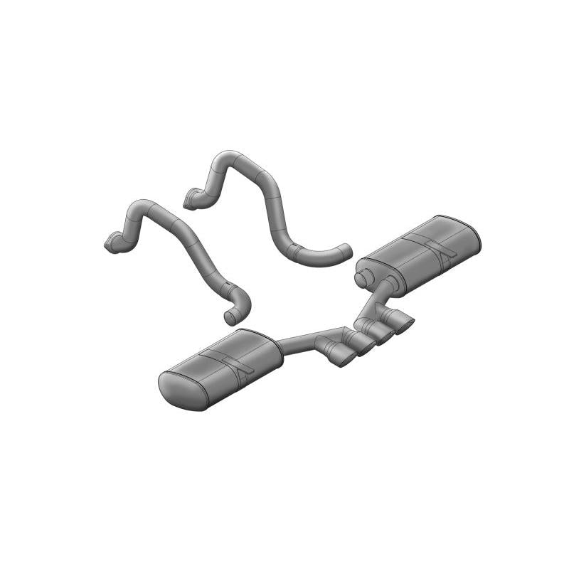 Corsa Sport Axle-Back Exhaust (Polished Tips) - 1997-2004 Chevrolet Corvette C5 Z06 5.7L V8