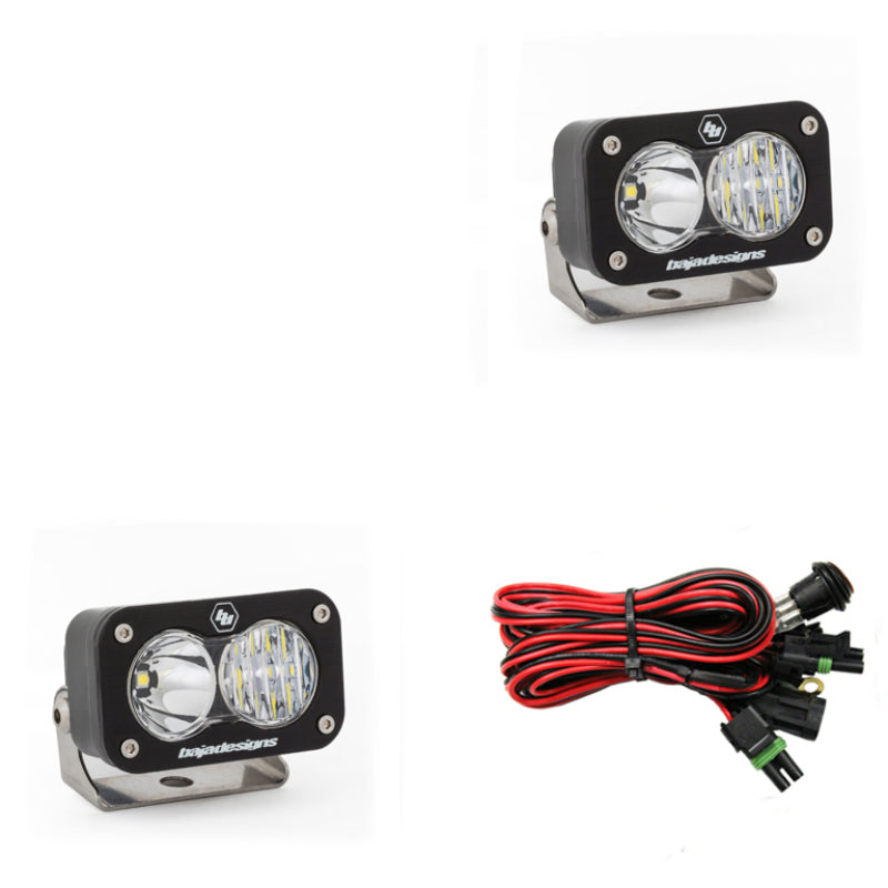 Baja Designs S2 Sport Driving Combo Pattern Pair LED Work Light - Clear - T1 Motorsports