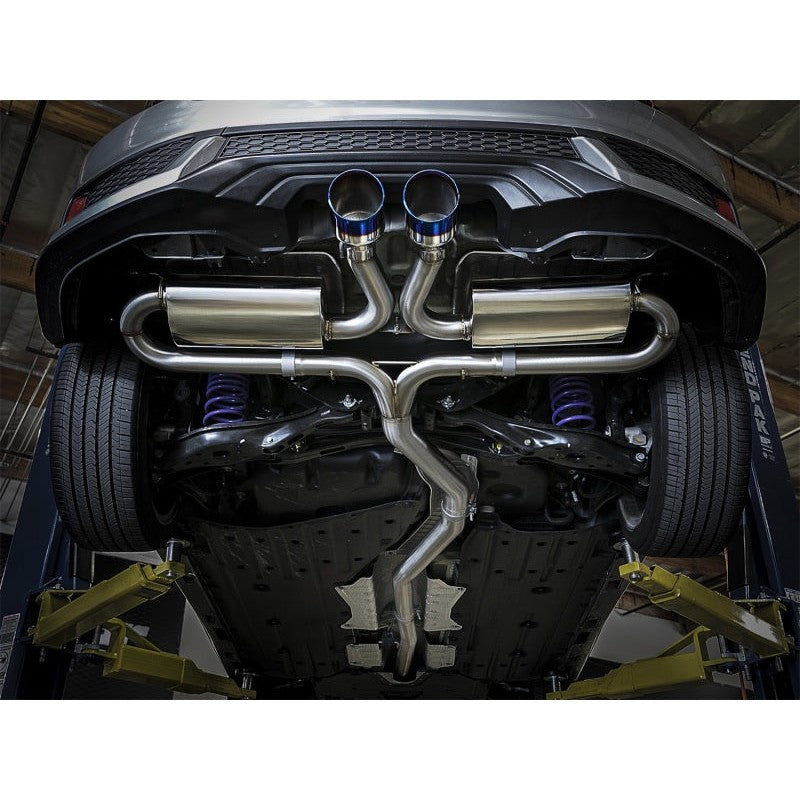 aFe Takeda 3in 304 SS Cat-Back Exhaust System w/ Blue Tips 2017 Honda Civic Si I4 1.5L (t)