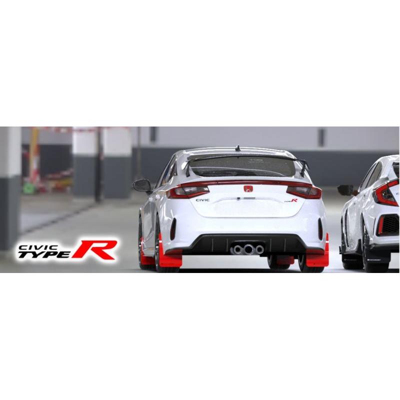 Rally Armor 2023+ Honda Civic Type R Red Mud Flap Black Logo