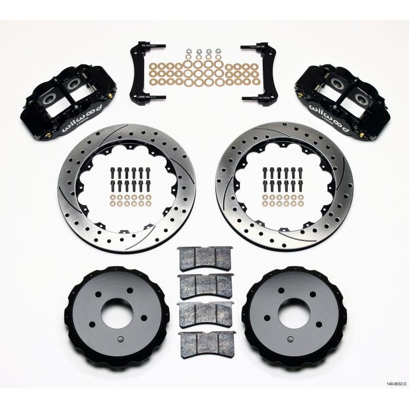 Wilwood Narrow Superlite 4R Rear Kit 12.88in Drilled 97-04 Corvette C5/Z06 - T1 Motorsports