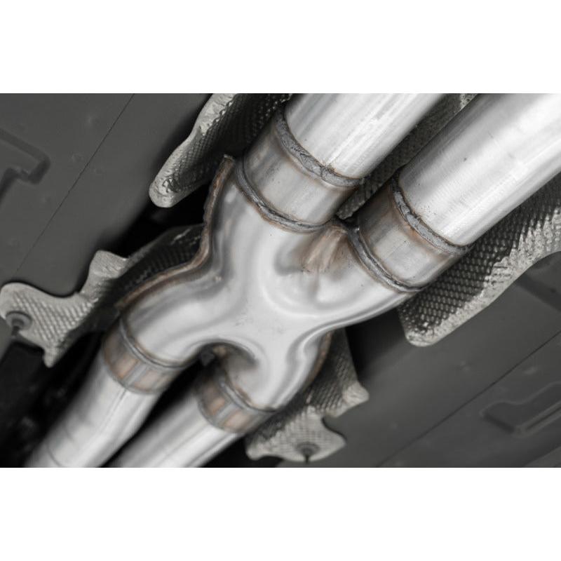MBRP 15-16 Dodge Challenger RT 5.7L Aluminized Steel 3in Dual Rear Cat-back Quad Tips - Street - T1 Motorsports