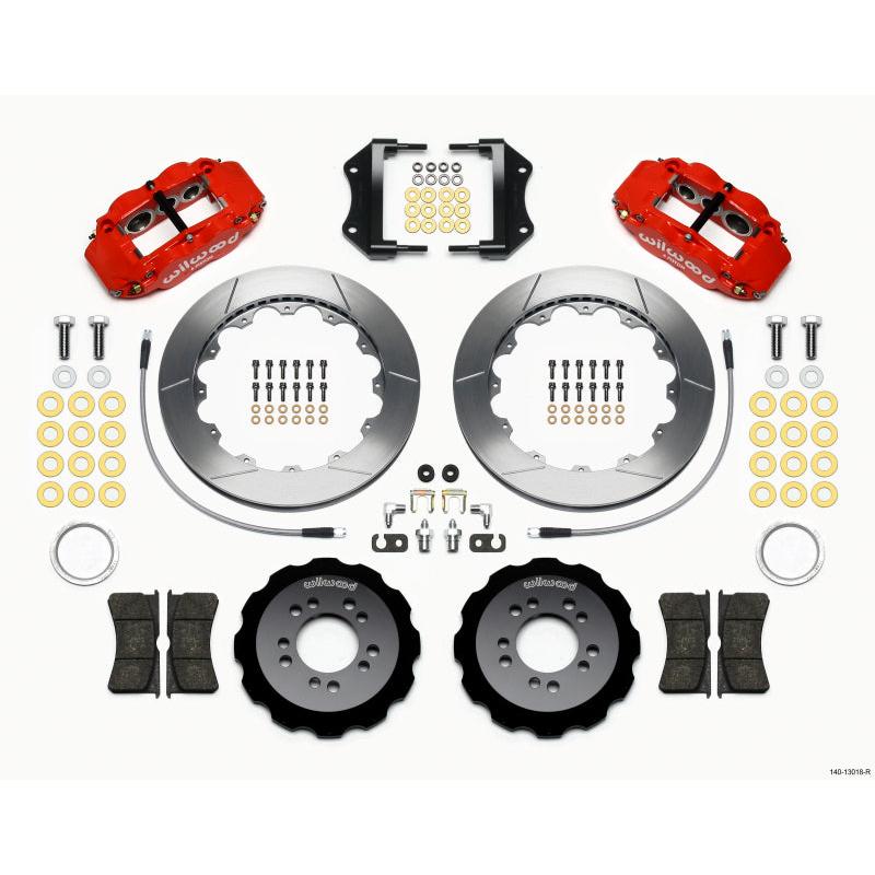 Wilwood Narrow Superlite 6R Front Hat Kit 12.88in Red 2013-Up Ford Focus ST w/ Lines - T1 Motorsports