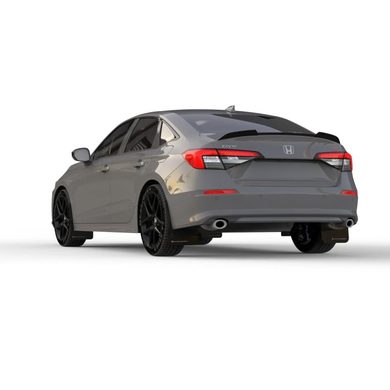 Rally Armor 2022 Honda Civic (Incl. Si/Sport/Touring) Red UR Mud Flap w/ White Logo