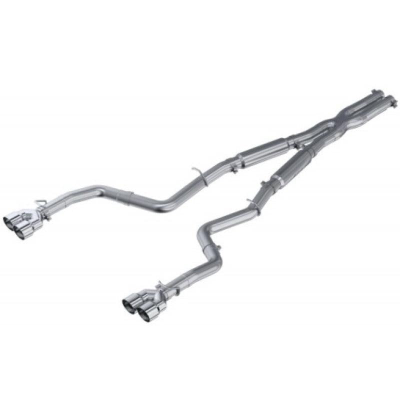 MBRP 15-16 Dodge Challenger RT 5.7L Aluminized Steel 3in Dual Rear Cat-back Quad Tips - Street - T1 Motorsports