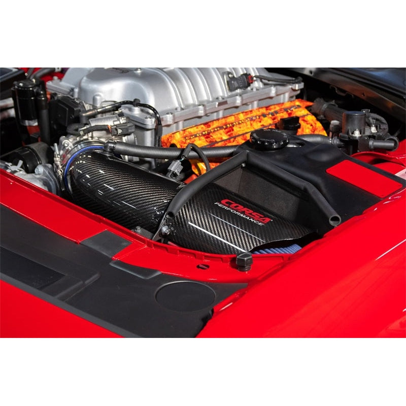Corsa Carbon Fiber DryTech Air Intake - 2017-2024 Dodge Challenger/Charger 6.2L V8