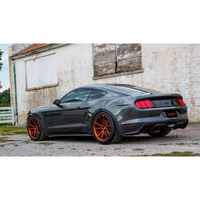 Corsa 3in Touring Axle Back Exhaust - Black Dual Tips - 2015-2017 Ford Mustang GT 5.0