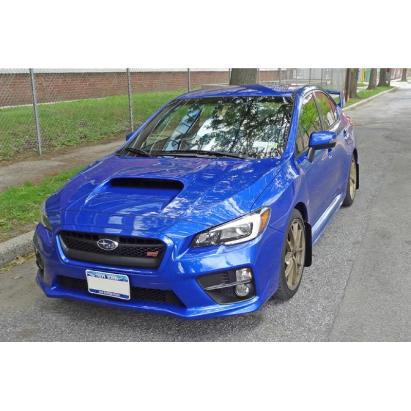 Rally Armor 15-21 Subaru WRX/STI (Sedan ONLY) Black UR Mud Flap w/ White Logo - T1 Motorsports