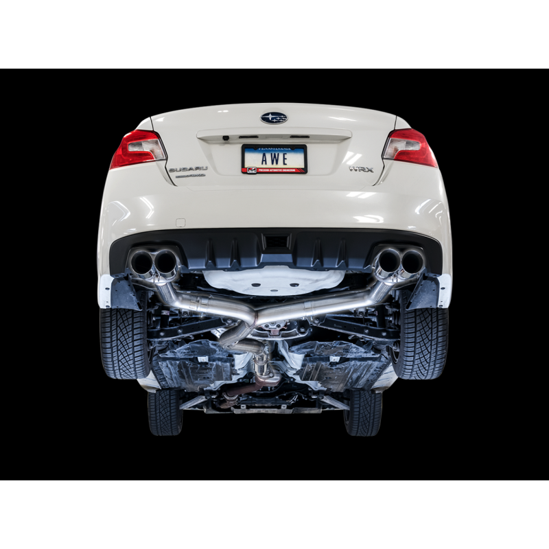 AWE Tuning Subaru WRX/STI VA/GV Sedan Track Edition Exhaust - Chrome Silver Tips (102mm)