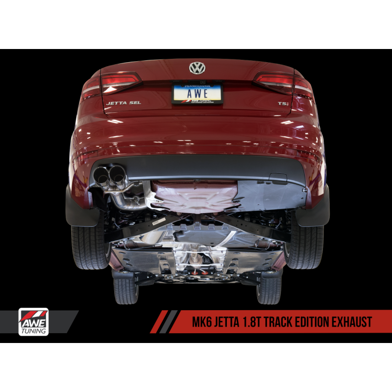 AWE Tuning Mk6 GLI 2.0T - Mk6 Jetta 1.8T Track Edition Exhaust - Diamond Black Tips