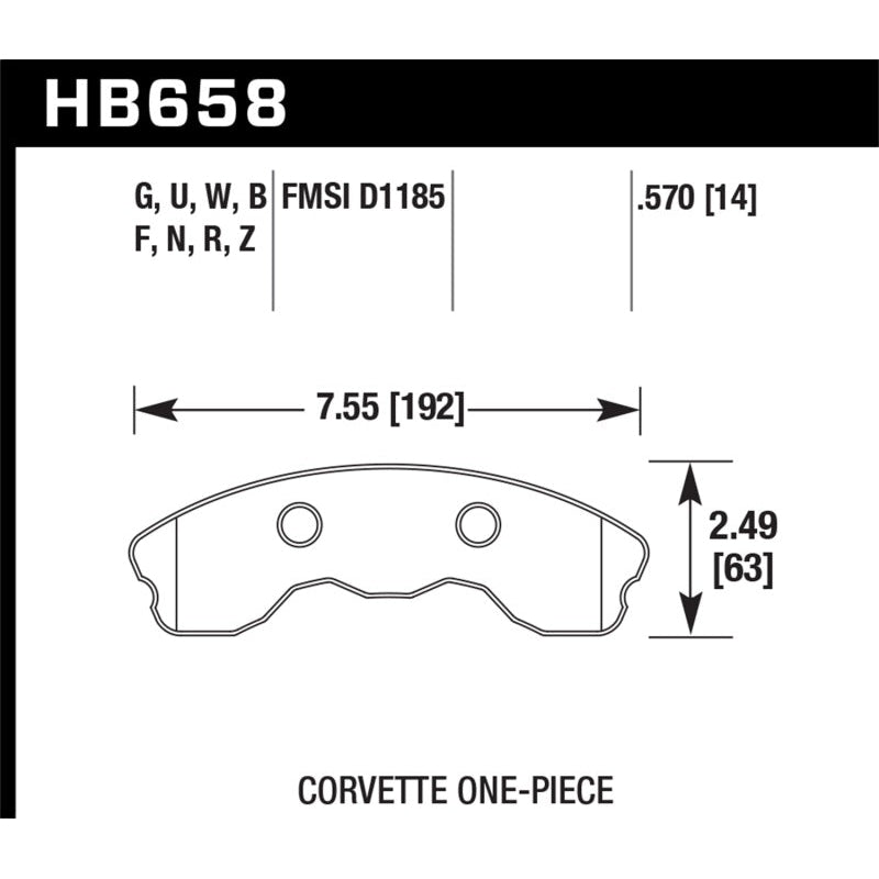 Hawk 10-11 Chevy Corvette Grand Sport / 06-08 Corvette Z06 (1 piece) Front DTC-70 Race Brake Pads - T1 Motorsports