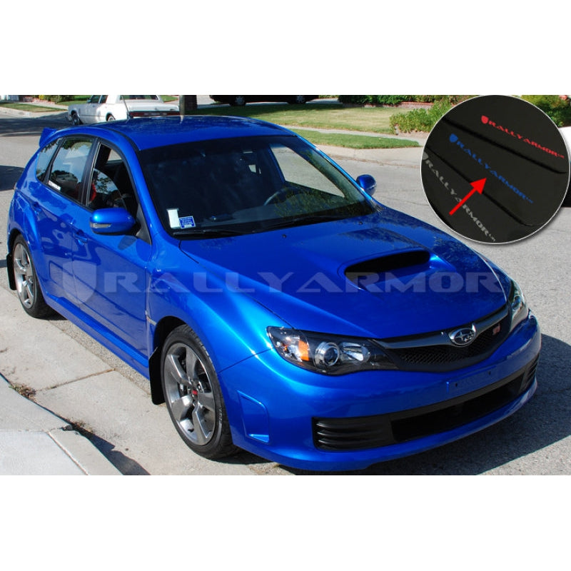 Rally Armor 08-11 Subaru STI (Hatch Only) / 11-14 WRX (Hatch Only) Black UR Mud Flap w/ Blue Logo - T1 Motorsports