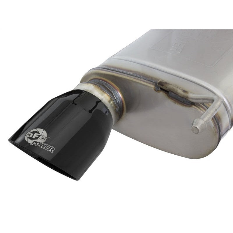 aFe MACHForce XP Exhausts Cat-Back SS-304 EXH w/ Black Tips 15-16 Ford Mustang EcoBoost 2.3L (t)