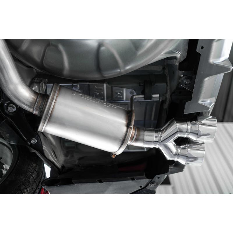 MBRP 15-19 Subaru WRX 2.0L/STI 2.5L 3in Dual Split Rear Exit w/ 3.5in CF Tips - T304 Street Version - T1 Motorsports