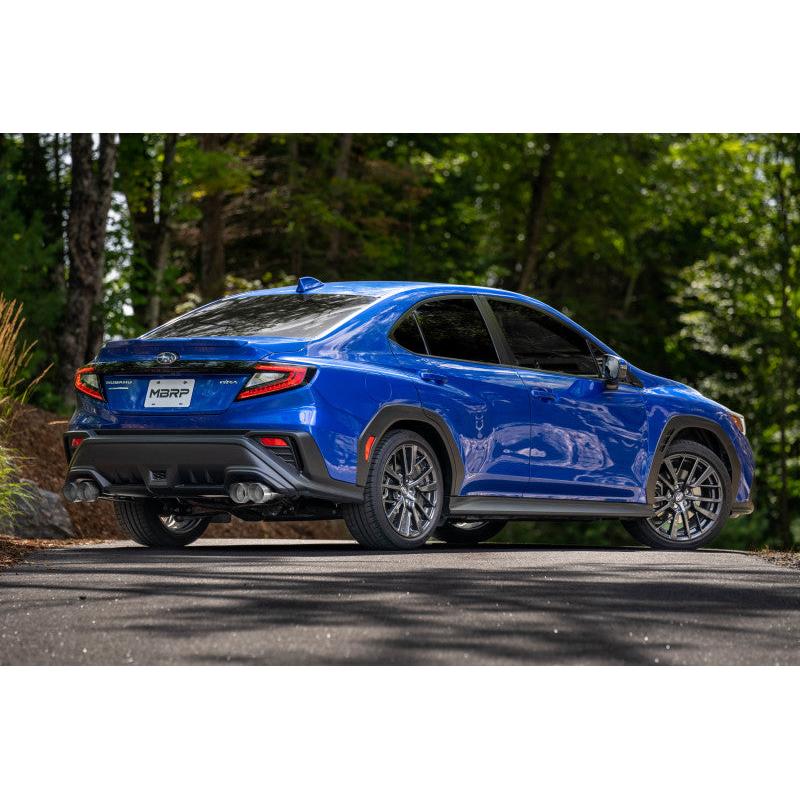 MBRP 2022+ Subaru WRX 3in Cat-Back Dual Split Rear Quad Tips Street Profile Exhaust - T1 Motorsports