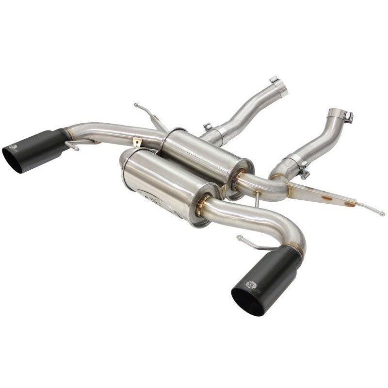 aFe MACHForce XP 2.5in Axle Back Stainless Exhaust w/ Black Tips 07-13 BMW 335i 3.0L L6 (E90/92) N55