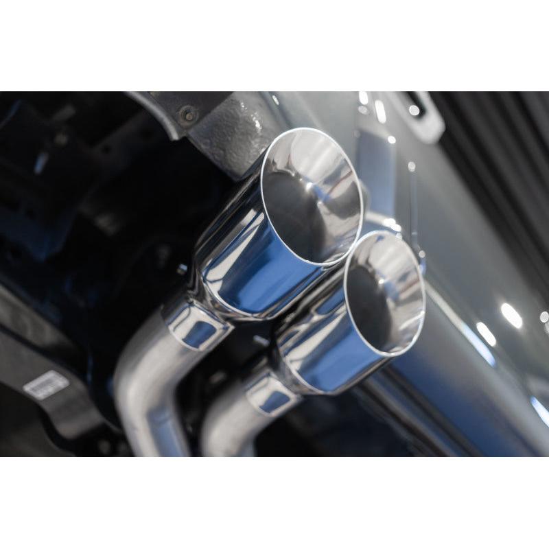 MBRP 2021+ Ford F150 Black Coated Dual Pre-Axle (Street Profile) 2.5in OD Tips 3in Cat Back Exhaust - T1 Motorsports