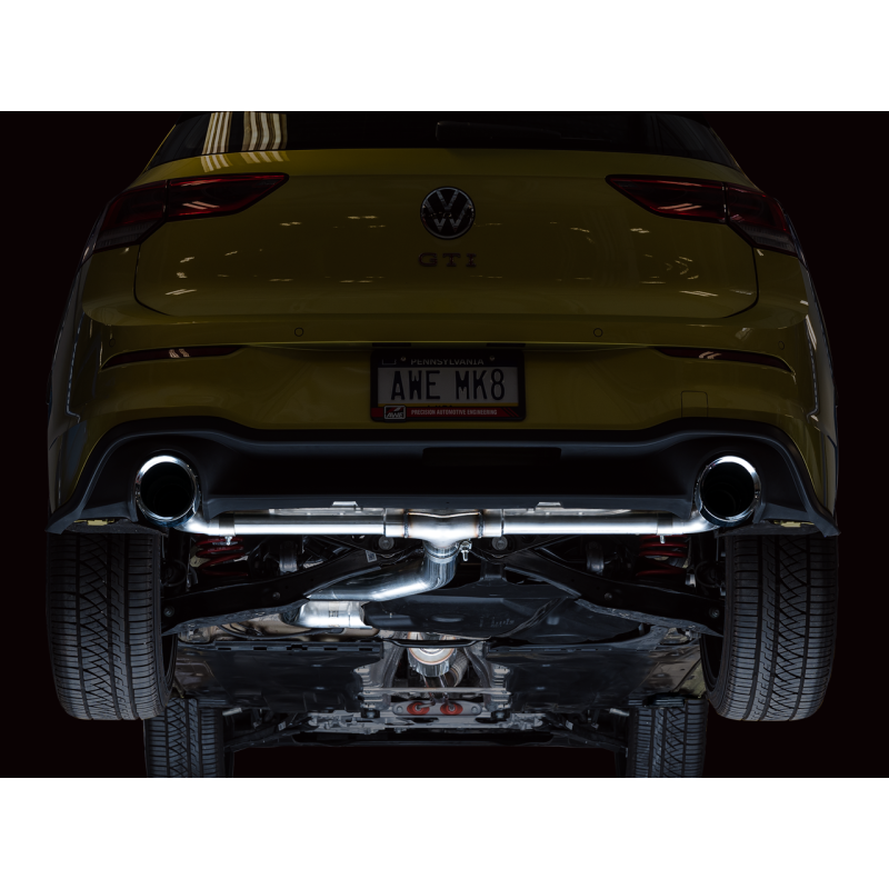 AWE 2022+ Volkswagen GTI MK8 Track Edition Exhaust - Chrome Silver Tips