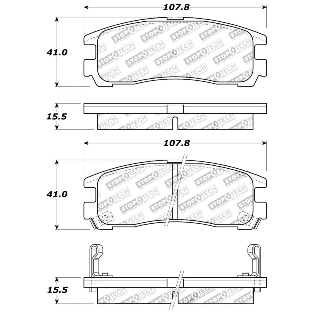 StopTech Performance 4/89-99 Mitsubishi Eclipse GST Rear Brake Pads