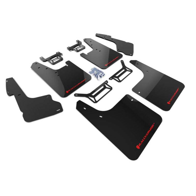 Rally Armor 12-20 Toyota 4Runner Black UR Mud Flap w/ Red Logo - T1 Motorsports