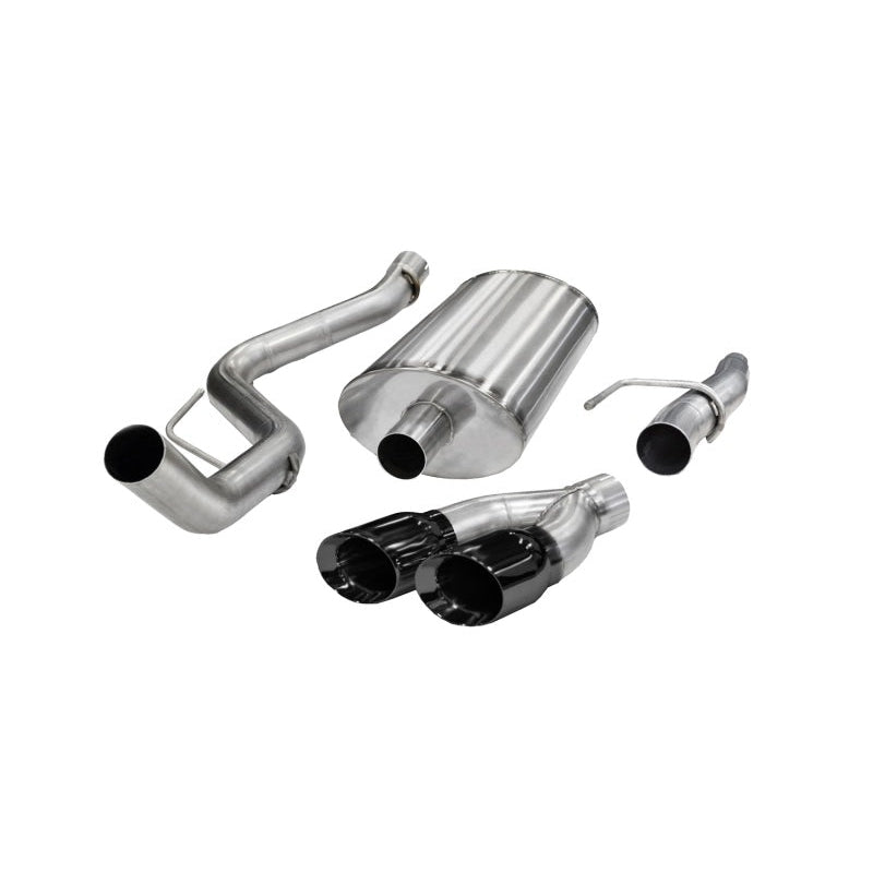 Corsa 11-13 Ford F-150 5.0L V8 Black Sport Cat-Back Exhaust - T1 Motorsports