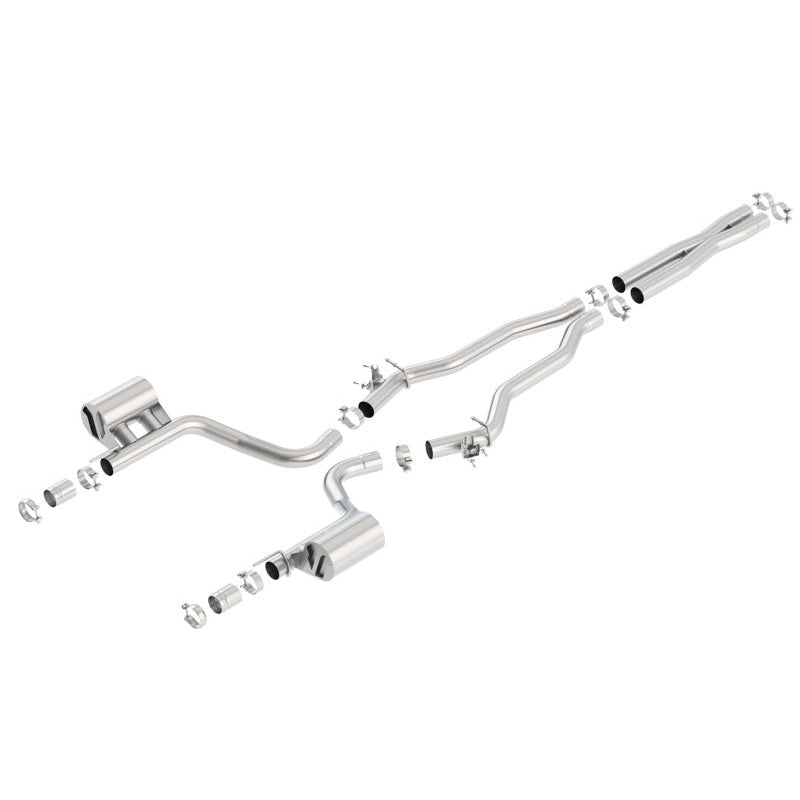 Borla 15-16 Dodge Charger Hellcat 6.2L V8 ATAK Catback Exhaust w/ Valves No Tips Factory Valance - T1 Motorsports