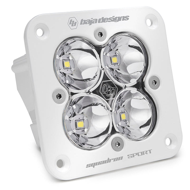 Baja Designs Squadron Sport Work/Scene Pattern White Flush Mount LED Light Pod - Clear - T1 Motorsports