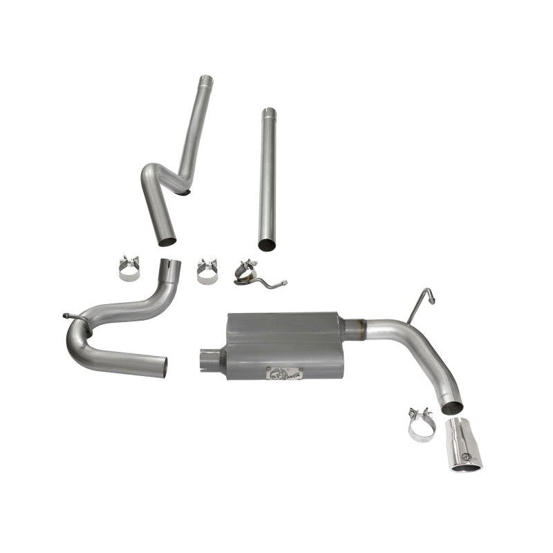 aFe Scorpion 2-1/2in Aluminized Steel Cat Back Exhaust 07-17 Jeep Wrangler V6-3.6/3.8L (4 Dr)