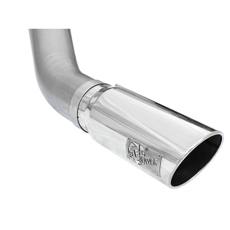 aFe MACHForce XP Exhaust Large Bore 5in DPF-Back Alu. 13-15 Dodge Trucks L6-6.7L (td) *Polish Tip