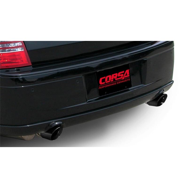 Corsa Xtreme Cat-Back Exhaust w/ Black Tips - 2005-2010 Dodge Charger SRT-8 6.1L V8