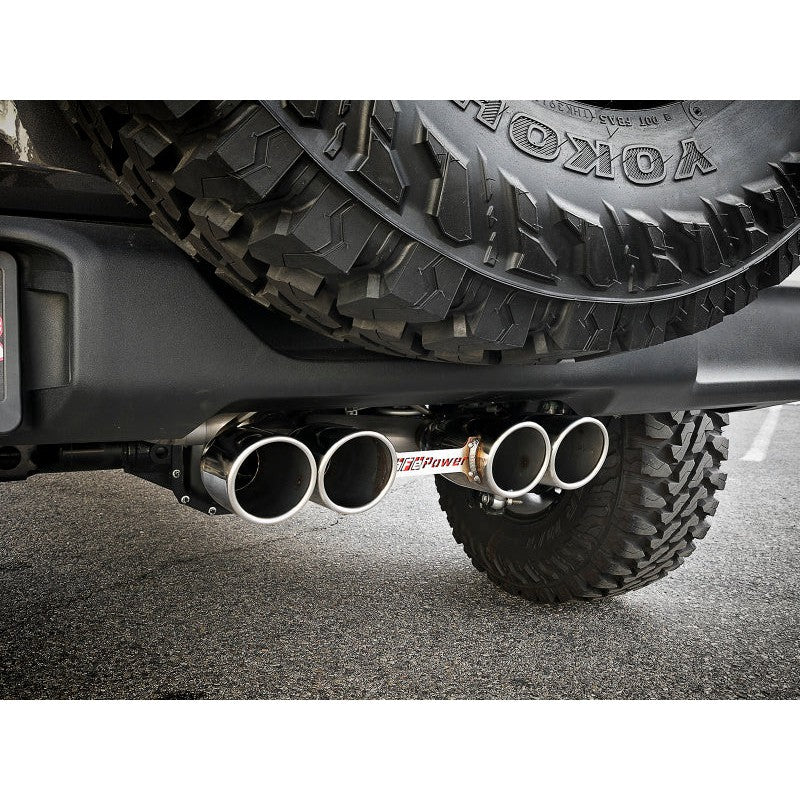 aFe Rebel Series 2.5in 304 SS Cat-Back Exhaust w/ Polished Tip 18-20 Jeep Wrangler (JL)