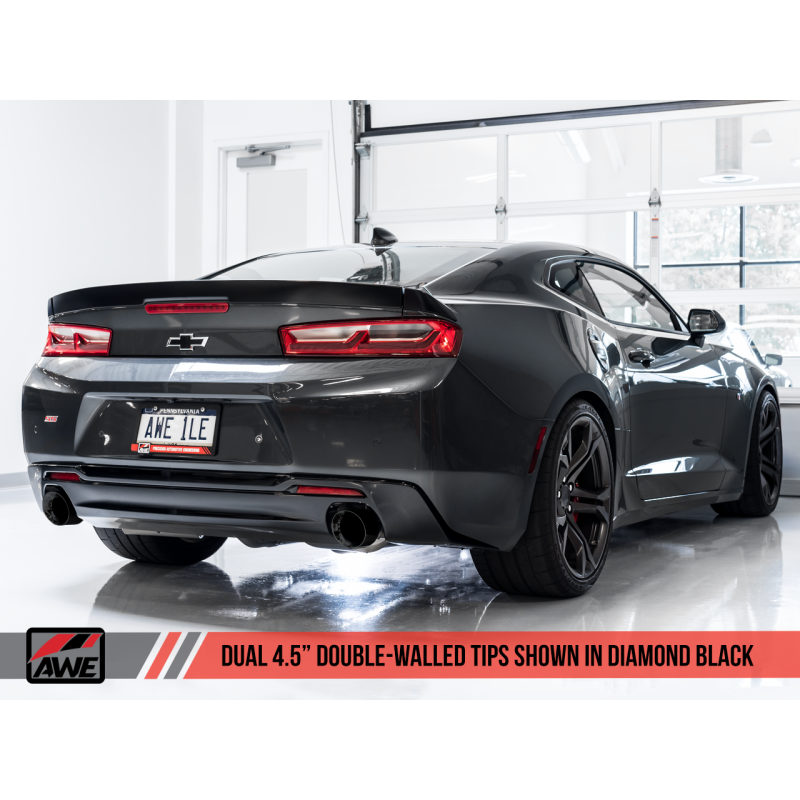 AWE Tuning 16-19 Chevrolet Camaro SS Axle-back Exhaust - Track Edition (Diamond Black Tips)