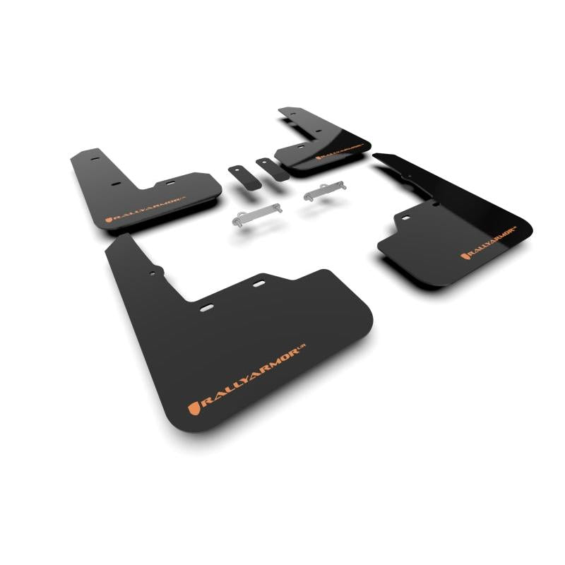 Rally Armor 2022 Subaru WRX Black UR Mud Flap w/ Orange Logo