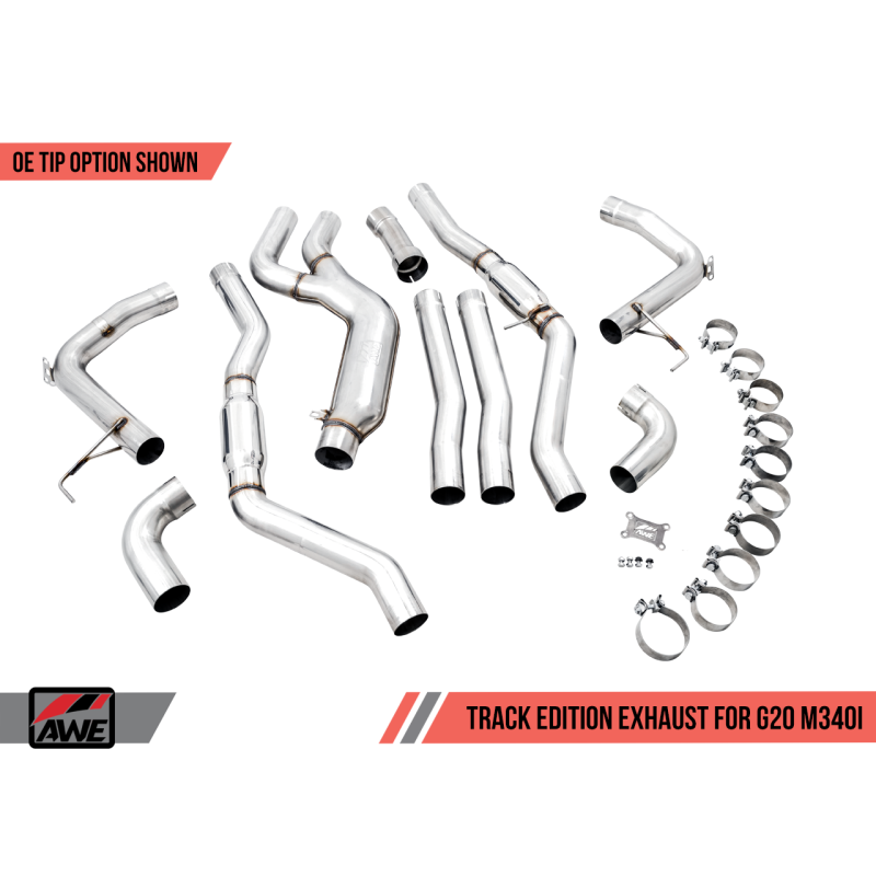 AWE Tuning 2019+ BMW M340i (G20) Non-Resonated Touring Edition Exhaust (Use OE Tips)