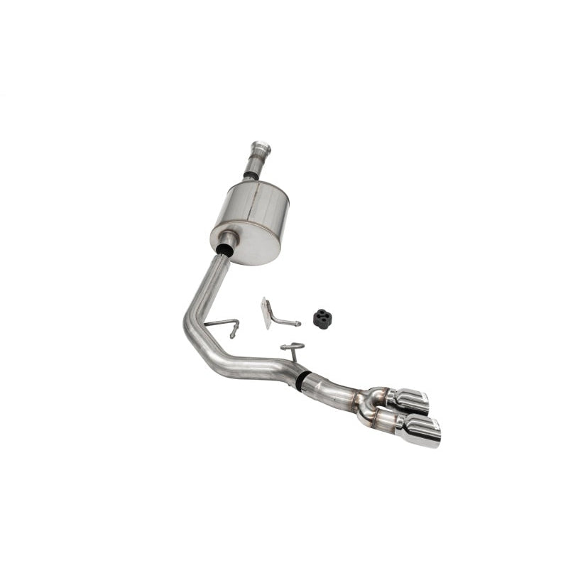 Corsa Sport Cat-Back Exhaust w/Front of Tire Exit-Polished Tips - 2021-2024 Ford F-150 3.5L V6
