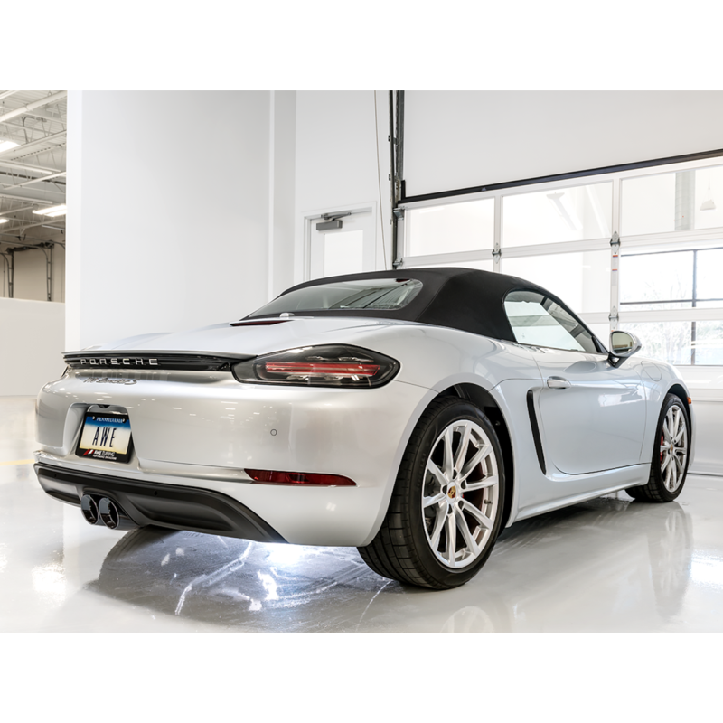 AWE Tuning Porsche 718 Boxster / Cayman SwitchPath Exhaust (PSE Only) - Diamond Black Tips - T1 Motorsports