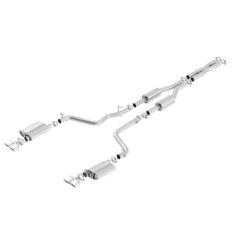 Borla 09-14 Dodge Challenger R/T 5.7L RWD 2Dr. Dual Rctgl. Angle S-Type CB Exhaust - Rear Split Exit - T1 Motorsports