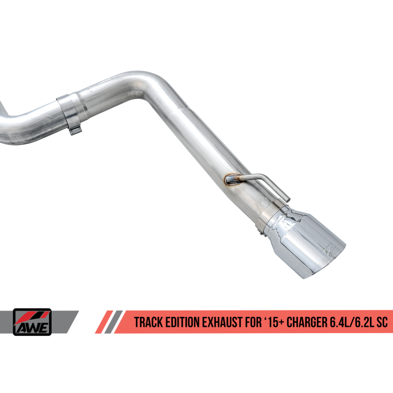 AWE Tuning 2015+ Dodge Charger 6.4L/6.2L Supercharged Track Edition Exhaust - Chrome Silver Tips