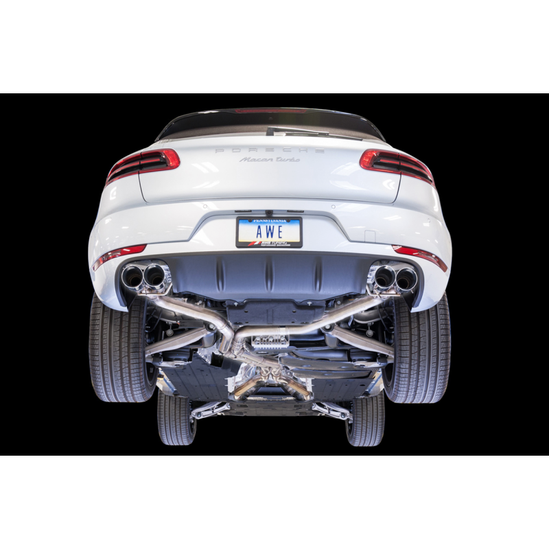 AWE Tuning Porsche Macan Touring Edition Exhaust System - Chrome Silver 102mm Tips