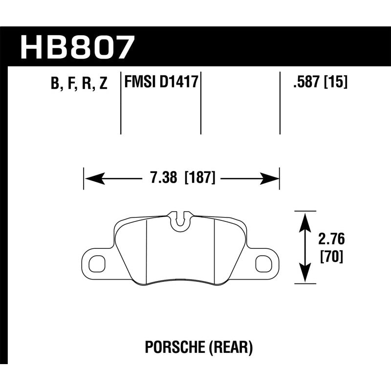Hawk 2014 Porsche 911 HPS 5.0 Rear Brake Pads - T1 Motorsports