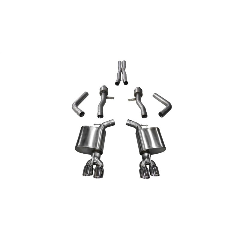 Corsa 17-18 Dodge Challenger 5.7L V8 Sport Cat-Back Dual Rear Exit w/3.5in Polished Tips - T1 Motorsports