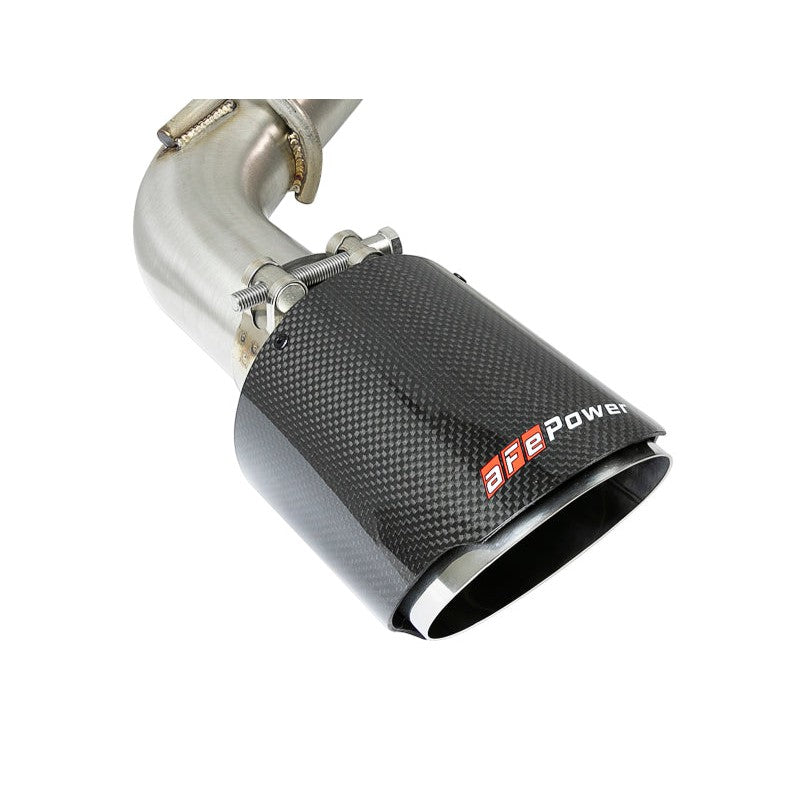 aFe Takeda 2.5in 304 SS Axle-Back Exhaust w/ Carbon Fiber Tips 16-19 Infiniti Q50 V6-3.0L (tt)