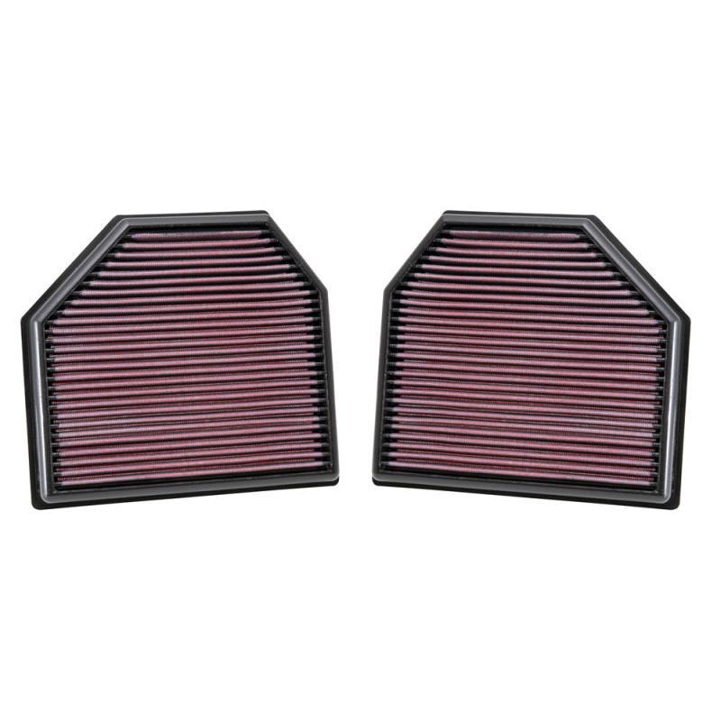 K&N Replacement Air Filter for 11-14 BMW M5/M6 4.4L V8 / 2015 M4/M3 3.0L I6 (2 per box)