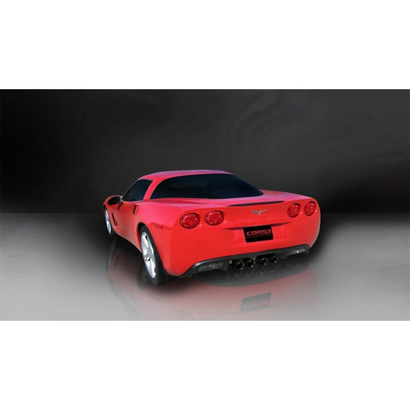 Corsa Xtreme Axle-Back Exhaust w/Black Twin 3.5" Tips - 2005-2008 Chevrolet Corvette C6 6.0L V8