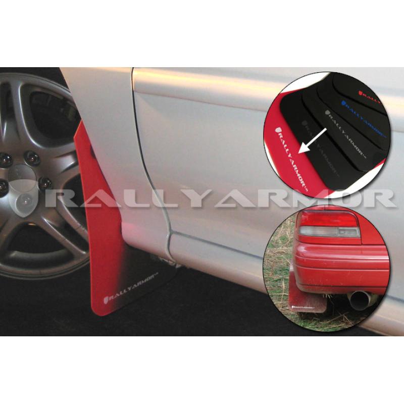 Rally Armor 93-01 Subaru Impreza RS Red UR Mud Flap w/ White Logo