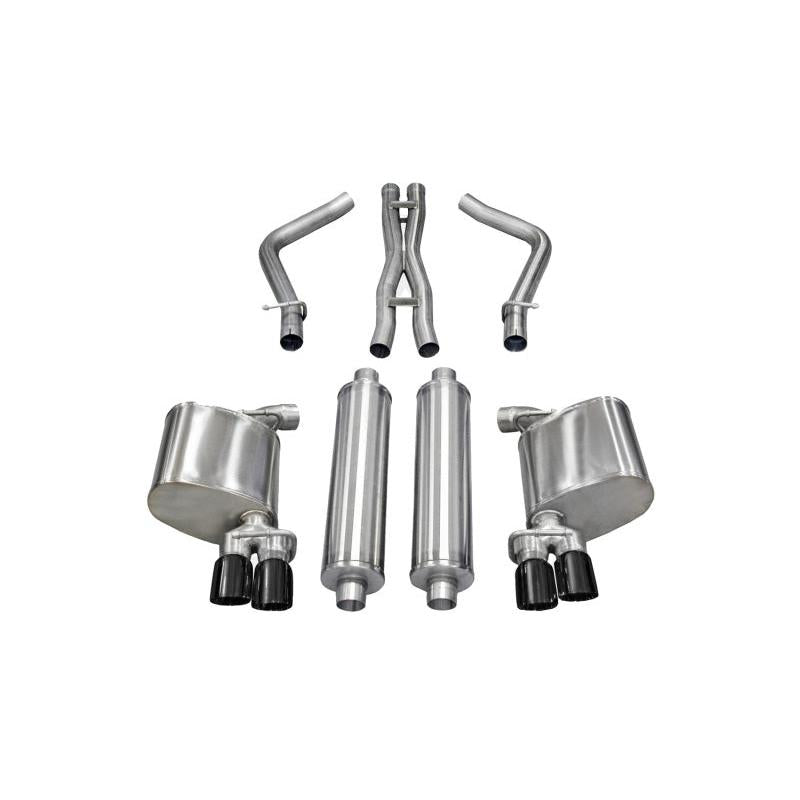 Corsa Sport Cat-Back Exhaust w/ Black Tips - 2011-2014 Dodge Charger R/T 5.7L V8