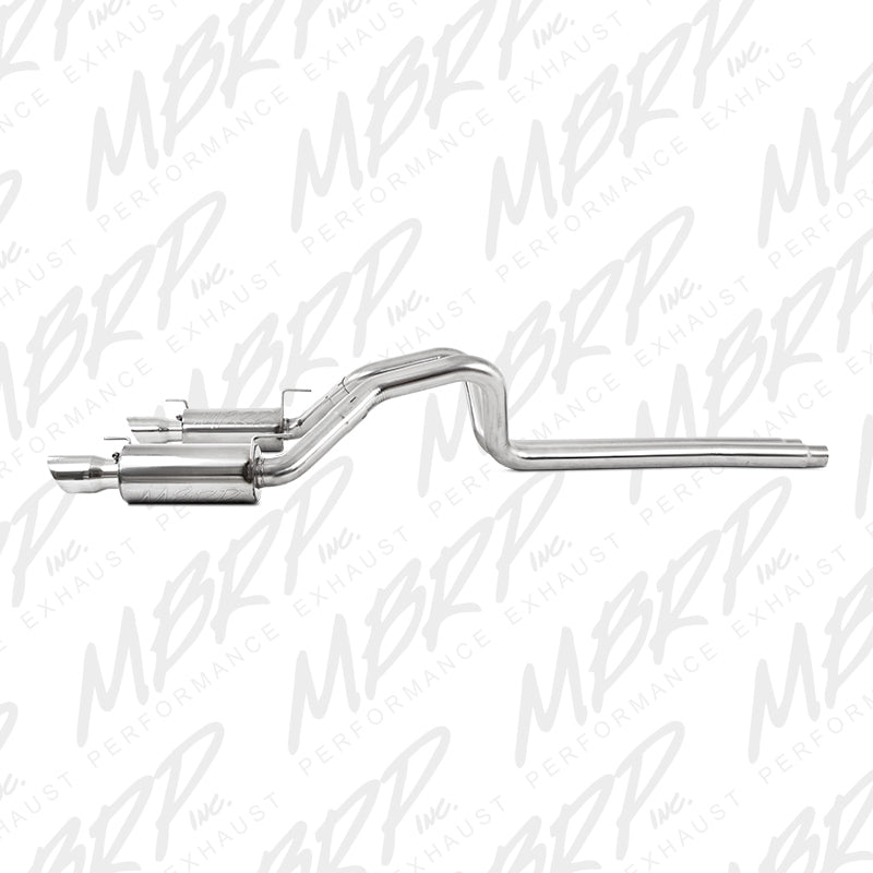 MBRP 05-09 Ford Shelby GT500 / GT Dual Split Rear Street Version 4in Tips T409 Exhaust System - T1 Motorsports