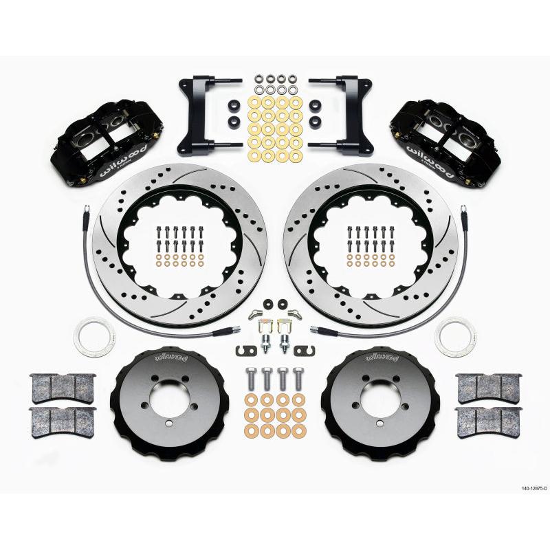 Wilwood Narrow Superlite 6R Front Hat Kit 14.00in Drilled 1999-2012 Subaru WRX w/Lines - T1 Motorsports