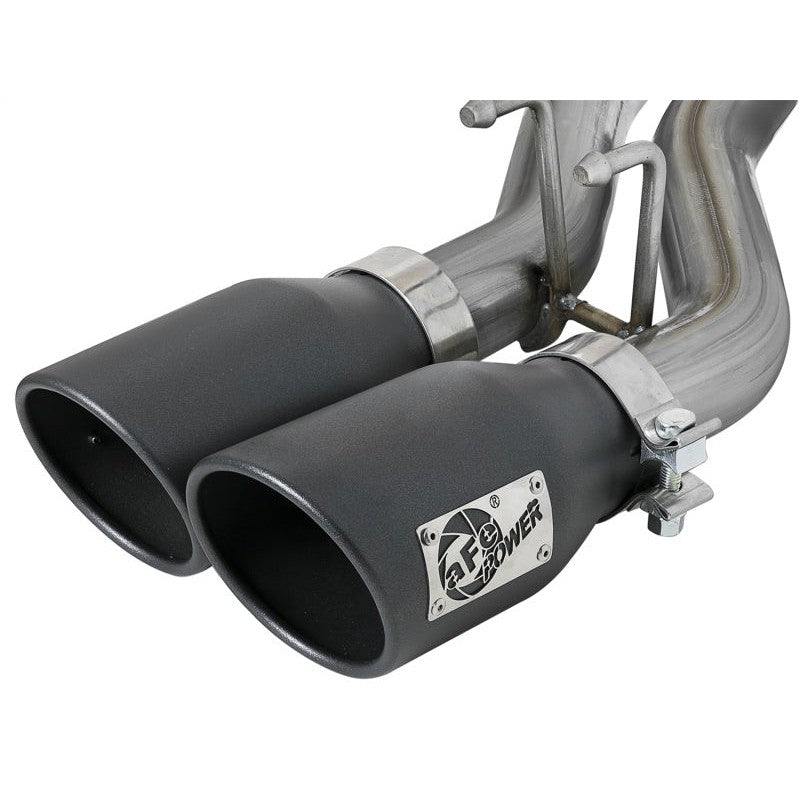 aFe Rebel Series Cat-Back 2.5in Dual Center Exit SS Exhaust w/ Black Tips 07-14 Jeep Wrangler V6