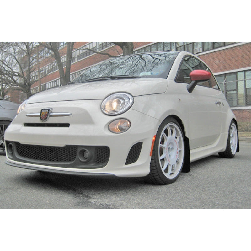 Rally Armor 12-18 Fiat 500 (Pop/Sport/Lounge/Abarth) Black UR Mud Flap w/ Red Logo - T1 Motorsports
